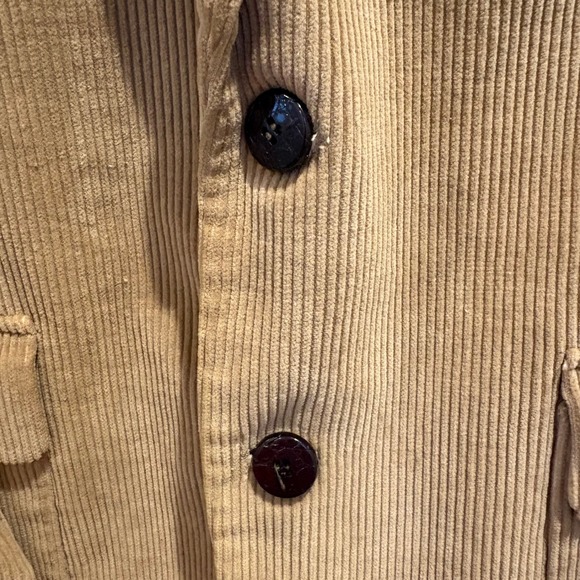 Vtg 80s  Corduroy Jacket Tan Blazer Men 37R Elbow Patches Academia Sport Coat - Picture 9 of 16